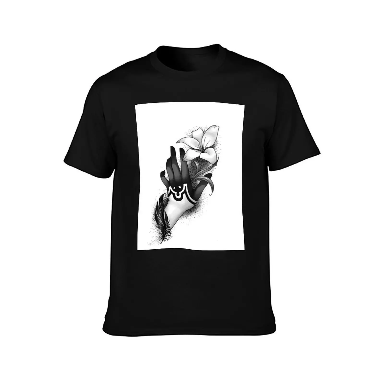 2B's arm and a Lunar Tear T-Shirt Street Fashion Casual Tee Shirt T-Shirt