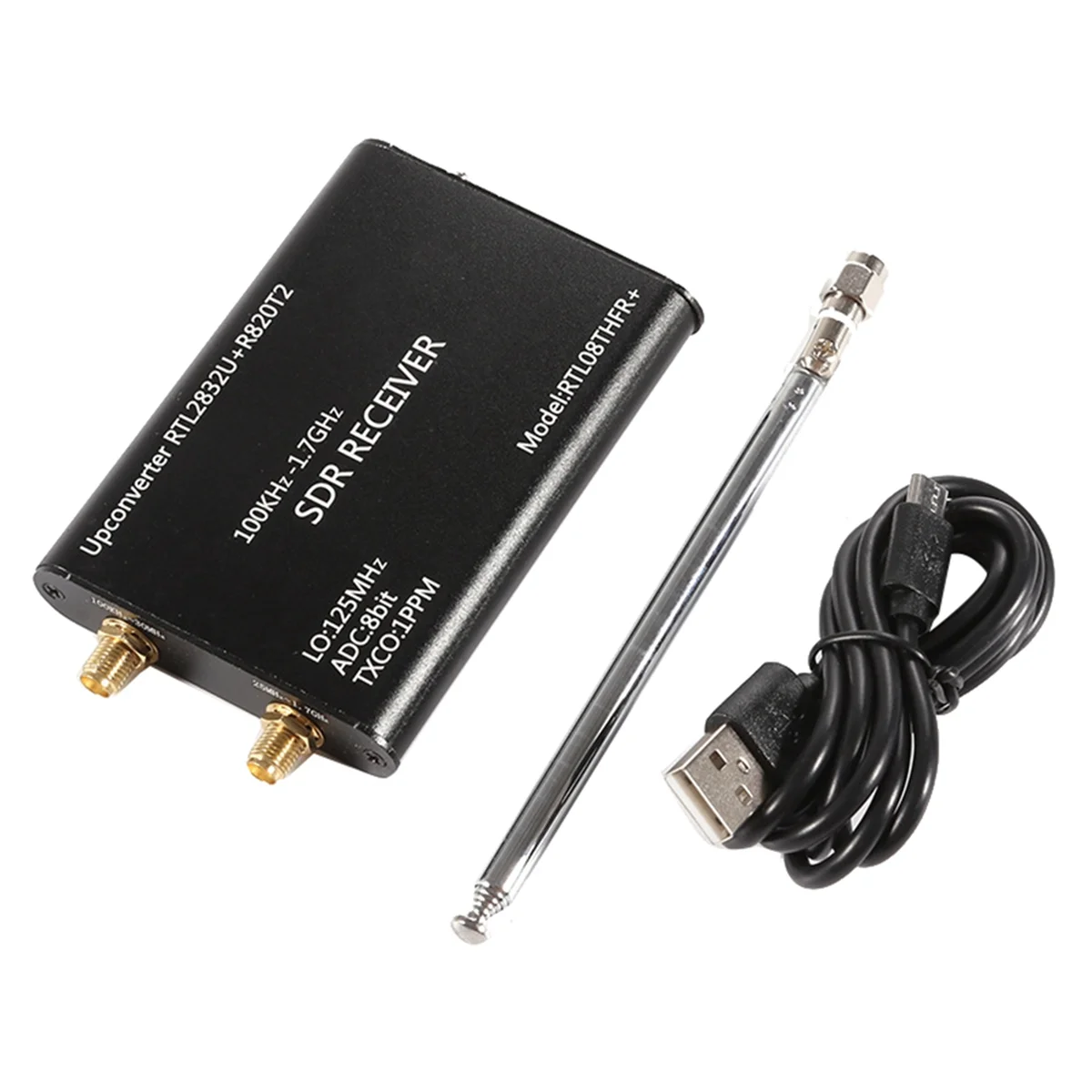 

100KHz-1.7GHz RTL-SDR Receiver Upconverter RTL2832U+R820T2 1PPM TXCO SDR Radio Receiver for AM FM CW LSB USB