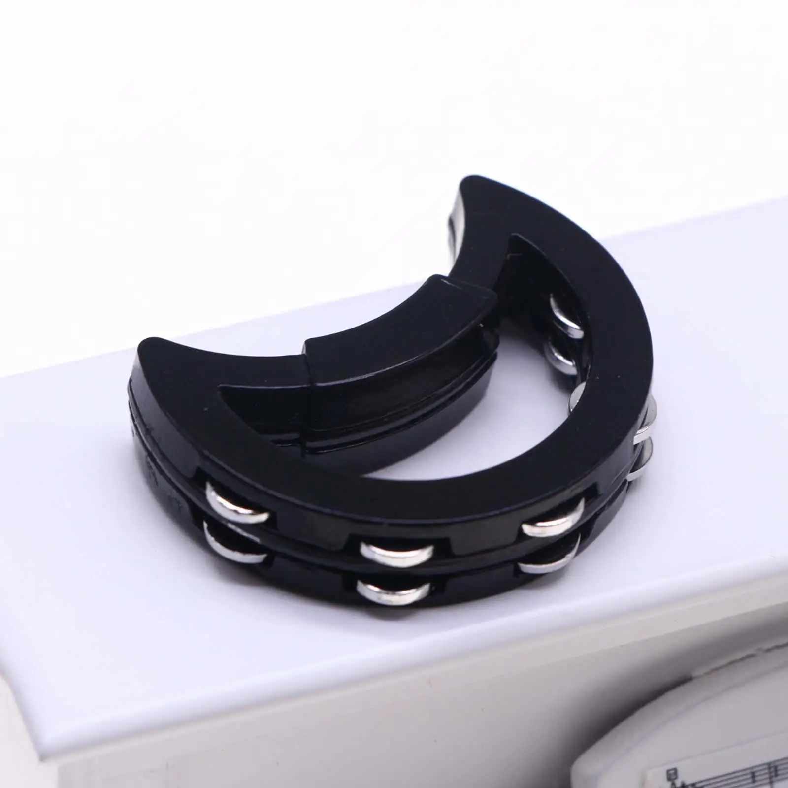 Dollhouse Handheld Double Row Tambourine Interactive Toy Inspires Musical Interest Decoration Party Supplies Musical Instrument