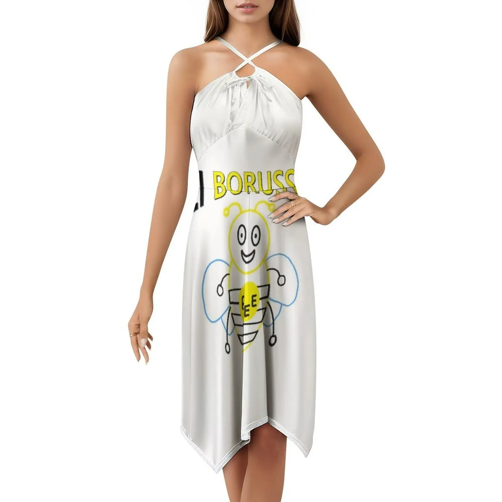 فستان Dei Borussen النسائي الهيب هوب ملابس الشارع الشهير جرافيك طباعة ملابس الحفلات ملابس النادي لكرة القدم ألمانيا الألماني Liga الملابس النسائية #5