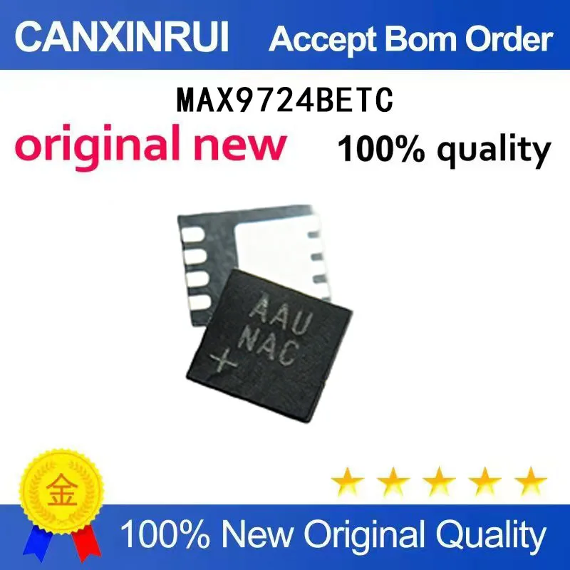 

(5-100 Pieces) New stock MAX9724BETC MAX9724BETC+T silk screen AAU QFN