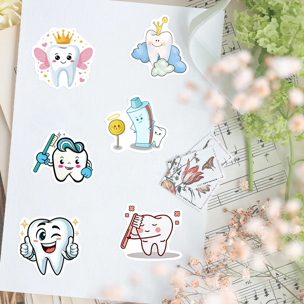 Adorable Cartoon Teeth Sticker - Kids Toys Laptop 评论和价格