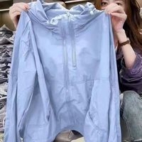 Sun Protection Jacket Women Ultra Light Thin Hooded Sun Coat Quick Dry Anti UV Windbreaker Sun Protection Clothing Lady Outerwea