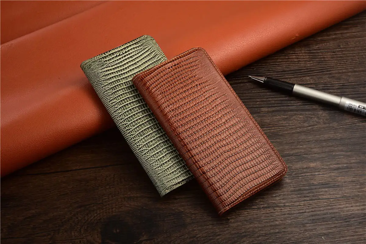 Genuine Cowhide Leather Lizard Case for Samsung Galaxy S24 S23 Ultra S22 Card Slot Holder Cover