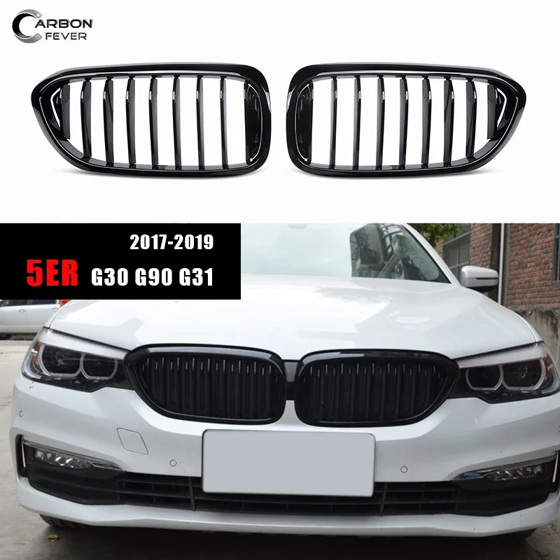 ABS Replacement Front Grille Kidney Bumper Grill for BMW 5 Series 525I 530I 540I 550I G30 G31 F90 (M5) 2017 - 2019 Pre-LCI