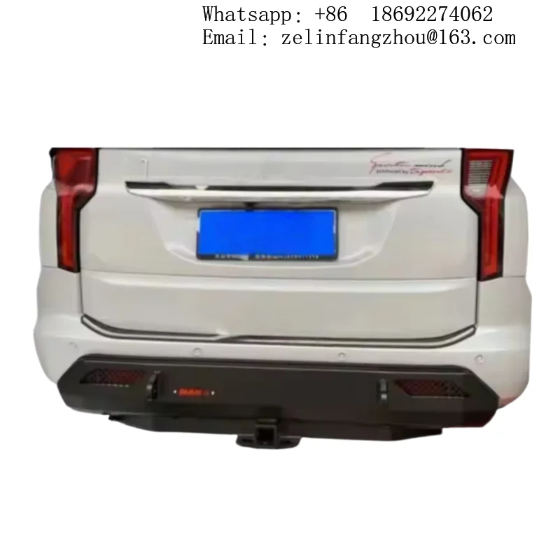 

Стальной задний бампер с вырезами под буксировочный крюк для Mitsubishi Pajero Sport 2020-2023, внедорожный, усиленный