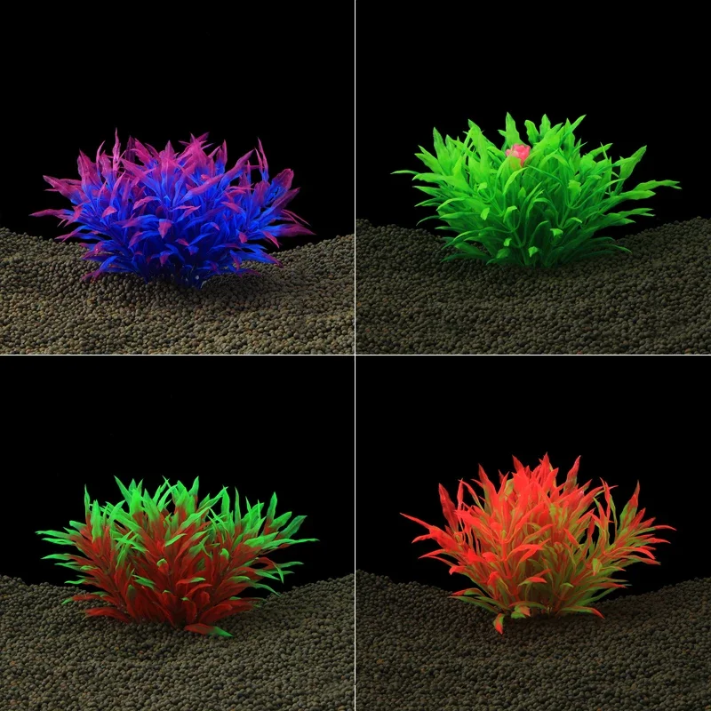 Aquarium Landscaping Ornaments Placing Accessories 1 Pcs Plastic Simulation Water Plants Fish Tank Decoration Craft Gifts