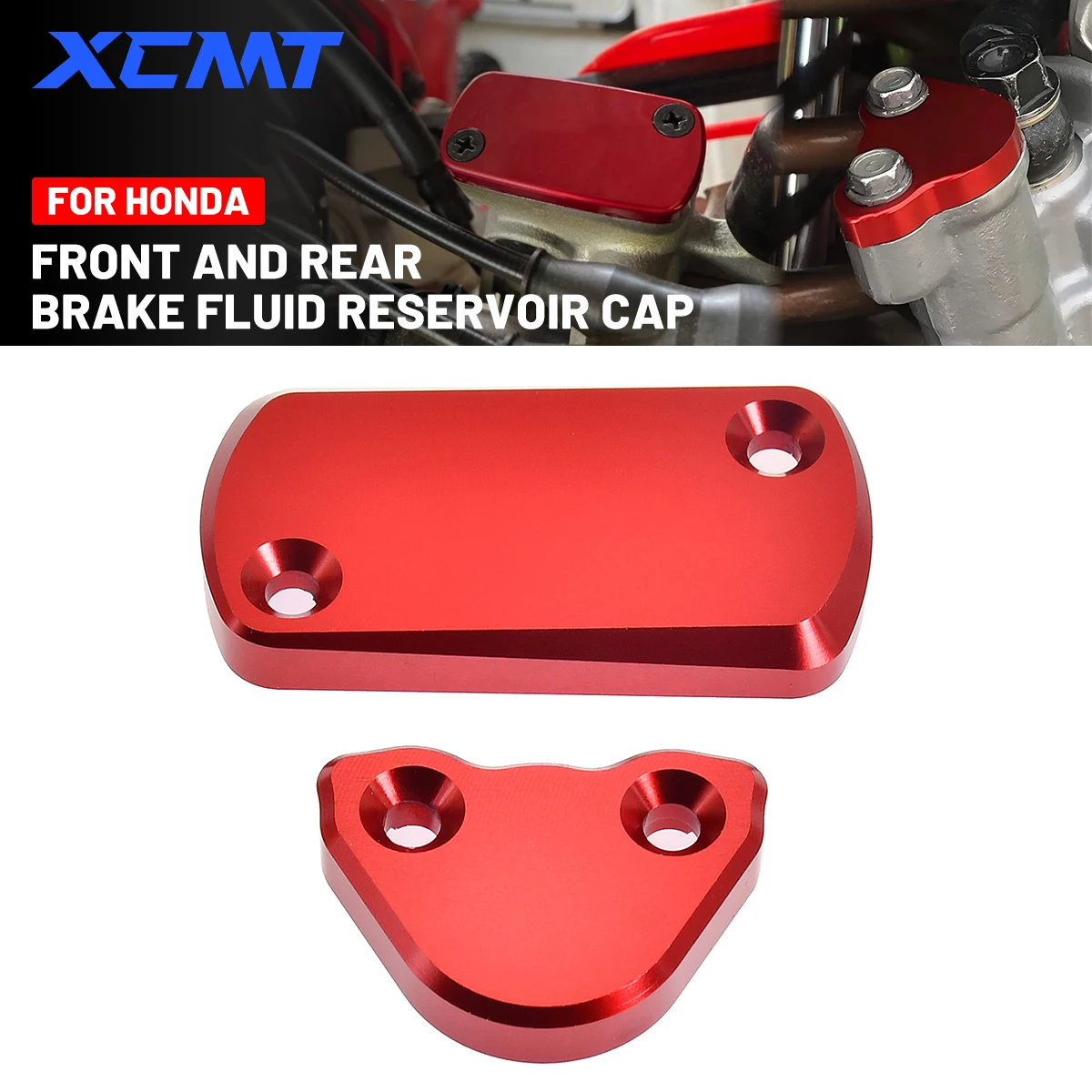 Motorcycle CNC Front Rear Brake Fluid Reservoir Cap Cover For HONDA CR 125R 250R CRF 150R 250R 250X 450R 450X 250RX 250F 02-23