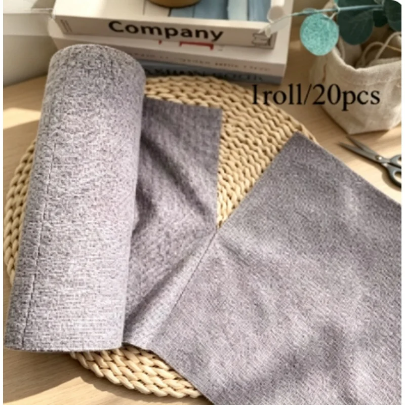 1 Roll (20Pcs) Thick Tear‑off Disposable Kitchen Cleaning Cloths Water‑Absorbing Non‑Scratch Dish Washing Towels