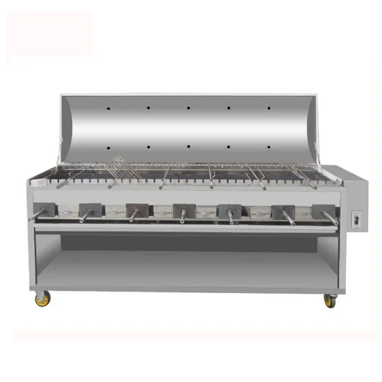 High Quality Customized Outdoor Commercial Electric Rotating Smokeless Gas Or Charcoal BBQ Grill