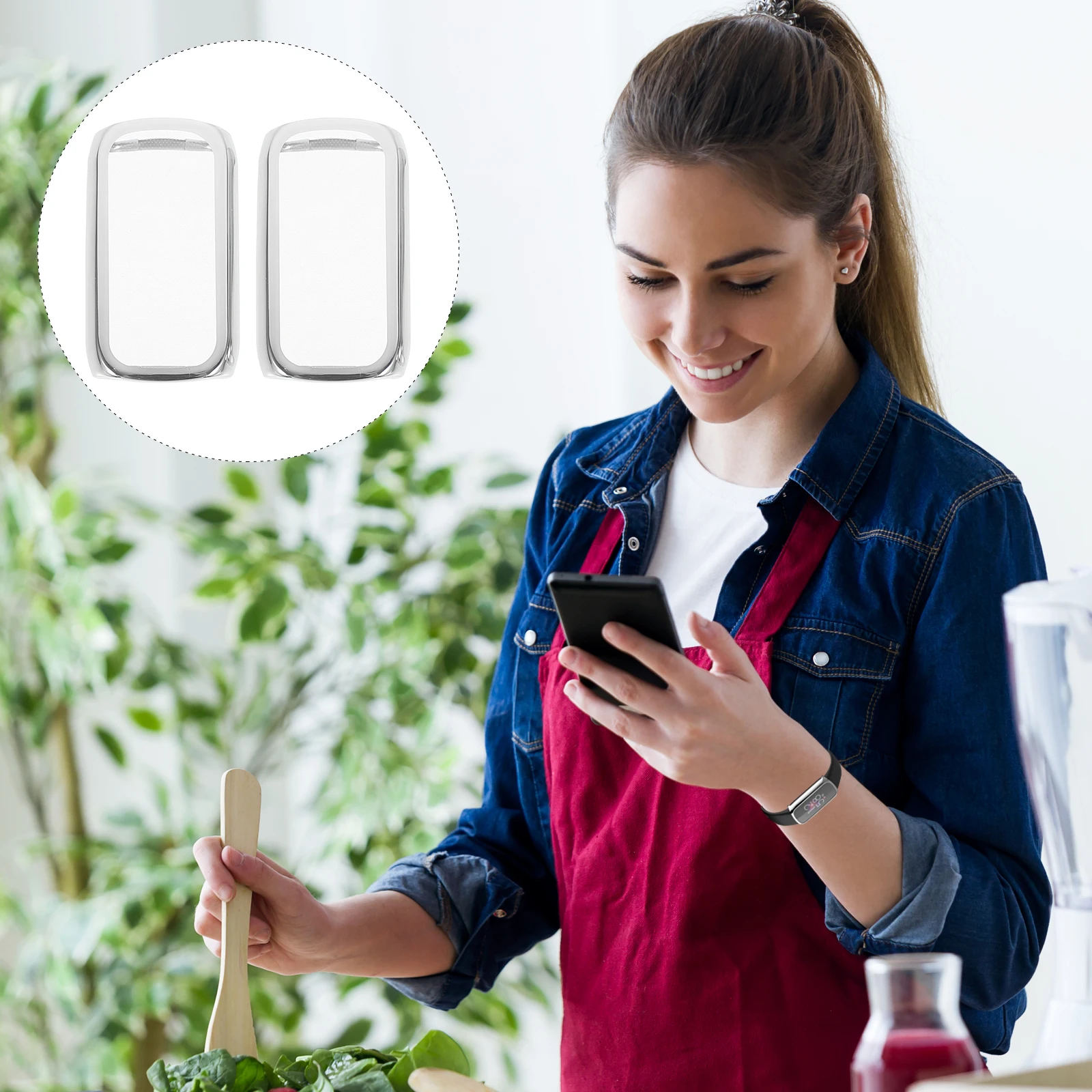 2 Pcs Watch Case Smartwatch Screen Protectors Bezel Cover Protective Film Compatible Tpu