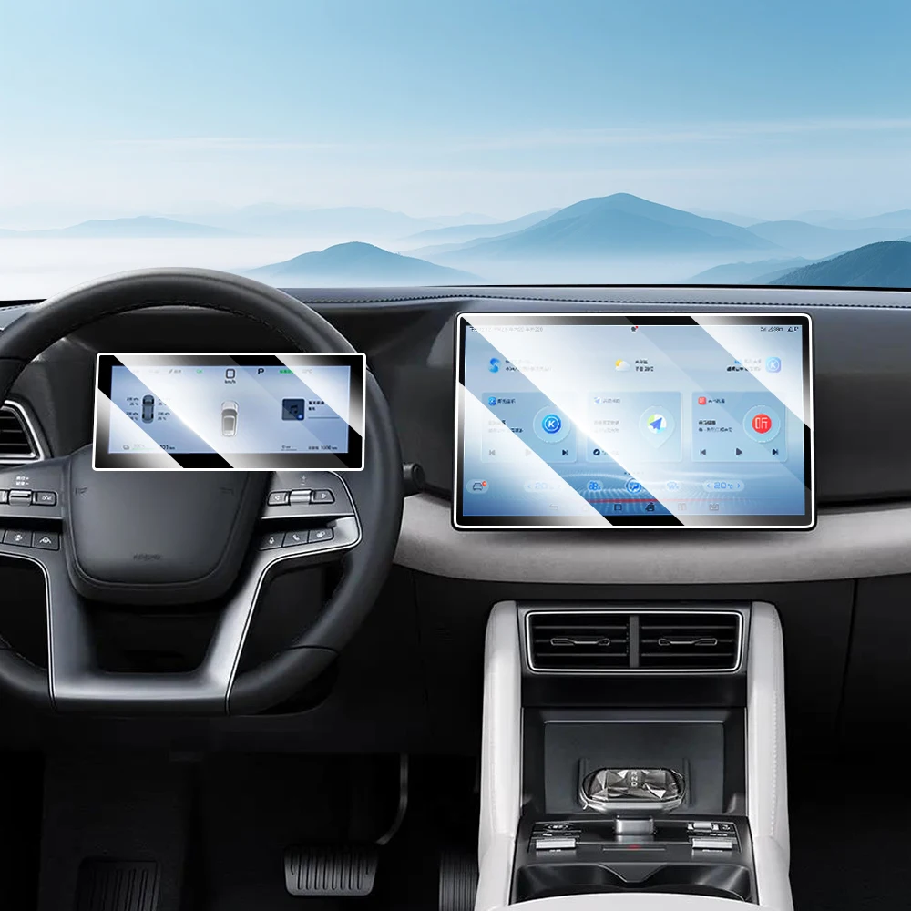 For BYD Atto 2 / Yuan Pro EV / DM-i 2025 2026 Car Central Control Navigation Tempered Glass Touch Screen Protective Film Sticker