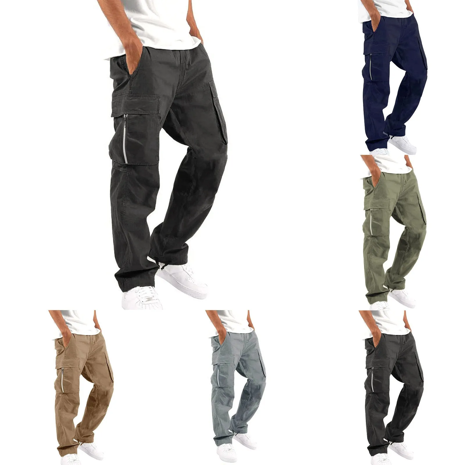 Männer Cargo hose Frühling Sommer Hose Freizeit hose einfarbige Hose männlich lose Harajuku Mode Jogging hose Streetwear