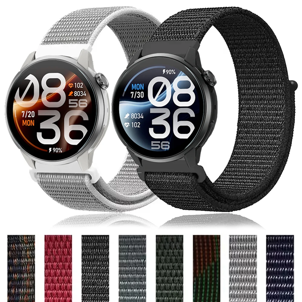 20mm 22mm Nylon Loop Watch Band For COROS PACE 4 Pro/PACE 4 3 2/APEX 4 Strap for COROS APEX 2 2Pro 46mm 42mm Adjustable Bracelet