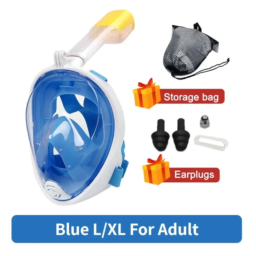 Professioneel snorkelduikmasker onderwater scuba volgelaatsnorkelmasker anti-condensbril voor kinderen volwassen zwemuitrusting