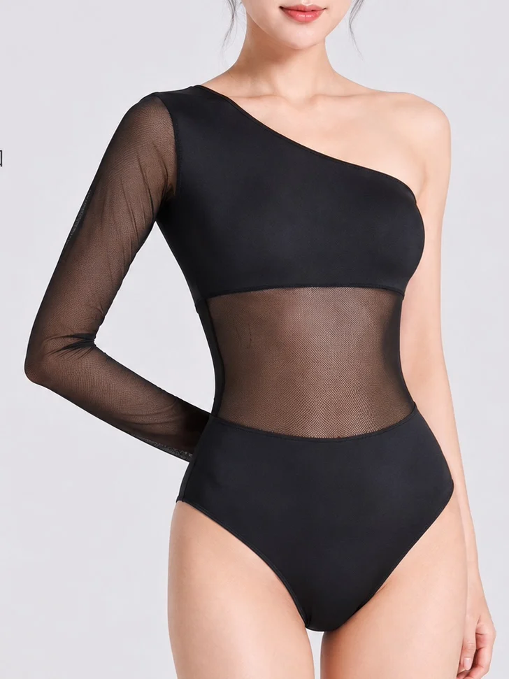 costume-da-danza-classica-elin-dacing-nero-aderente-monospalla-in-rete-trasparente-uniforme-moderna-per-allenamento-di-balletto-per-donne