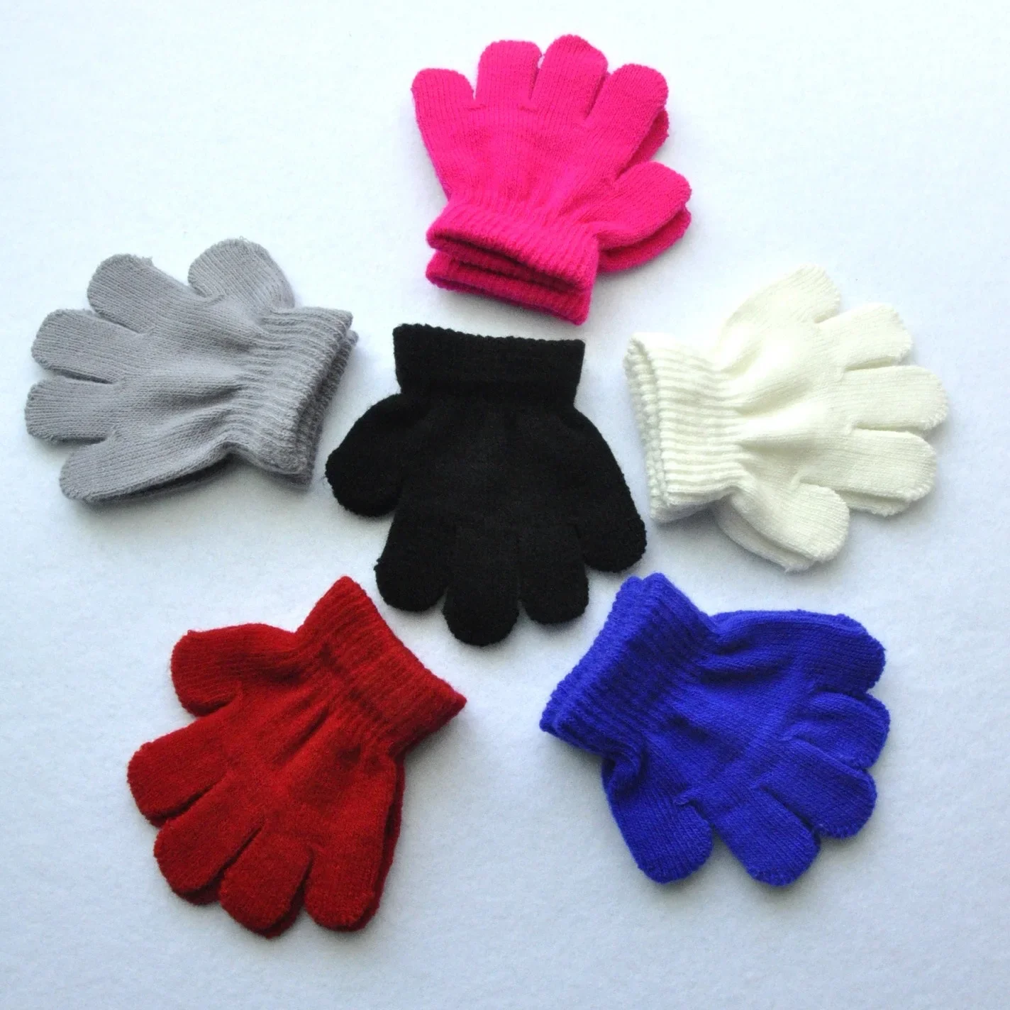 Children Winter Warm Gloves 1-3years Baby Girls Baby Boys Toddler Knitted Acrylic Gloves