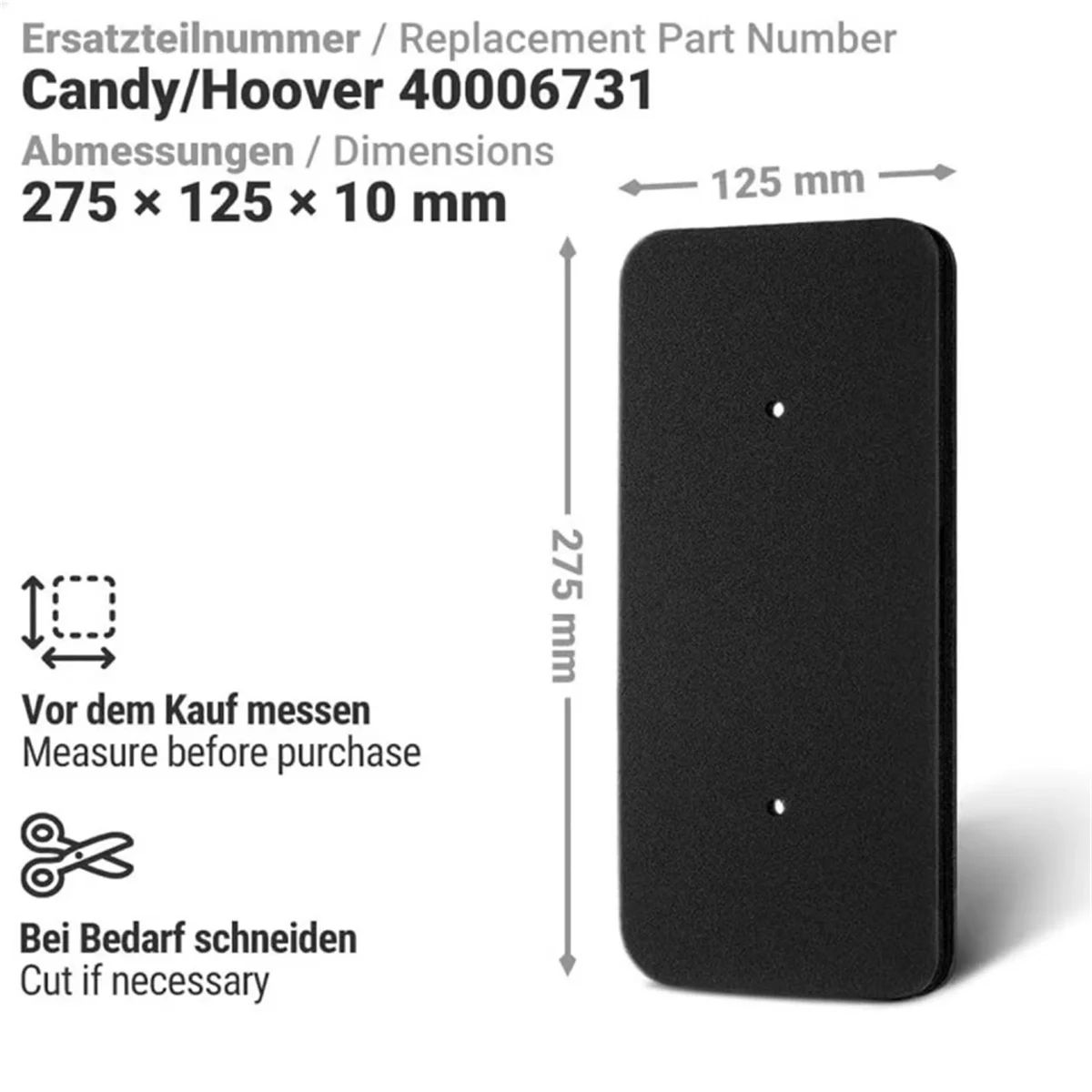 4 szt. Filtry do suszarki zamienne do/suszarka cukierków parownik filtr piankowy część gąbki 40006731