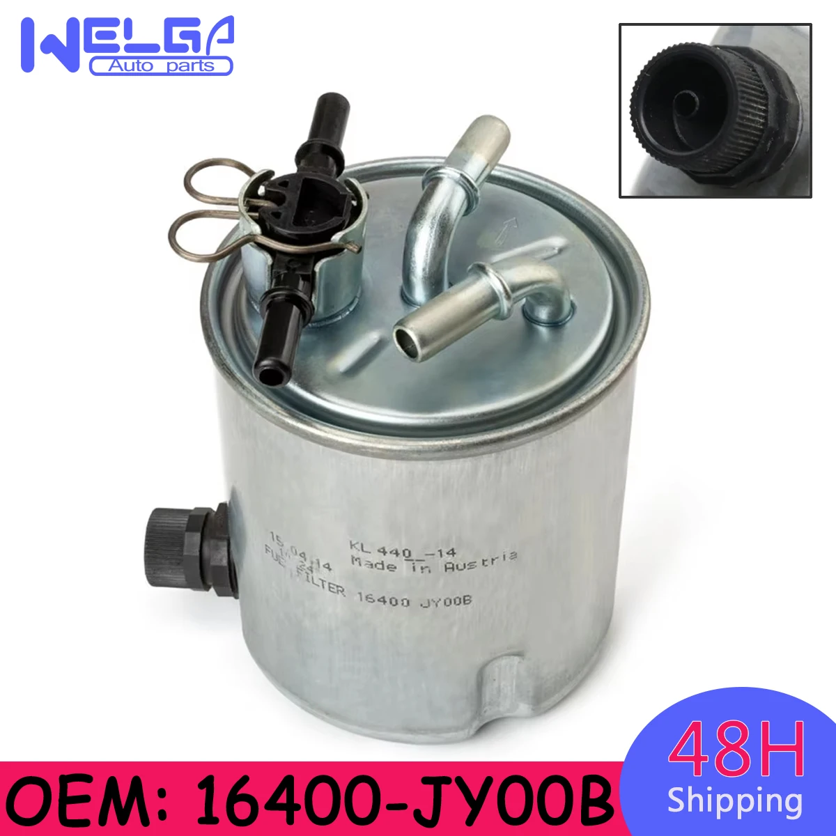 High Quality Replacement For Nissan For Renault Qashqai +2 I X-Trail 16400-JY00B Fuel Filter 16400JY00B 16400JD50B 16400JY00D