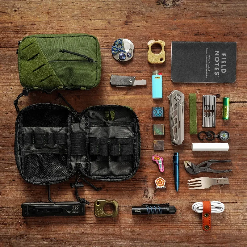TACTICAL GEEK Block E4.0 EDC Compact Waist Pouch, Utility Pocket Organizer with Elastic Cord