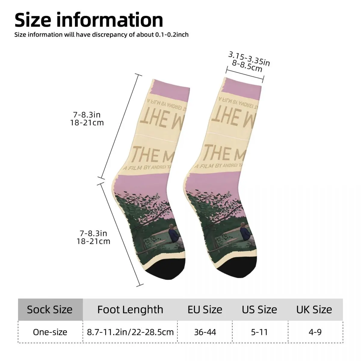 Men Socks Mirror (Tarkovsky) Movie Poster Stockings Winter Funny High Quality Socks Design Cycling Non Slip Socks