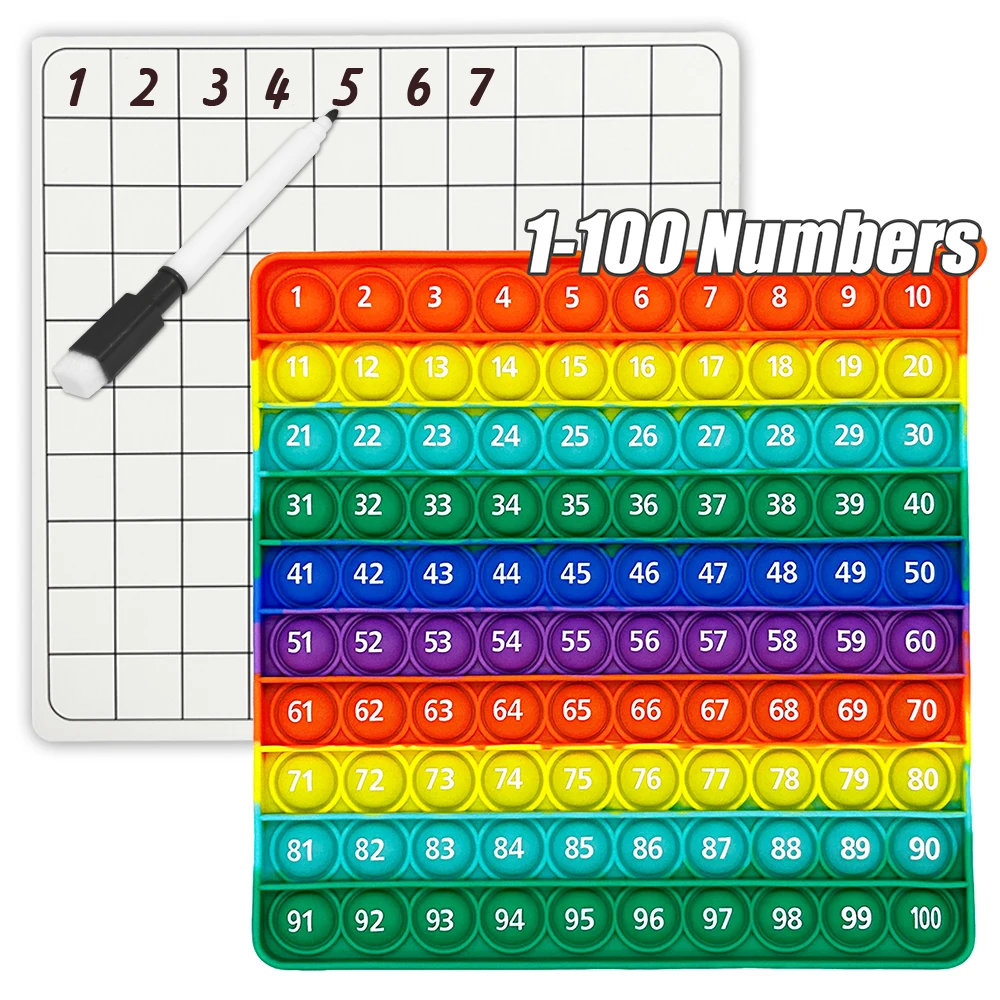 Lernaktivitäten mit 1–100 Zahlen, löschbaren Karten und Stiften, Schreibwaren-Manipulationen, Lernspielzeug-Set für Kinder ab 3 Jahren