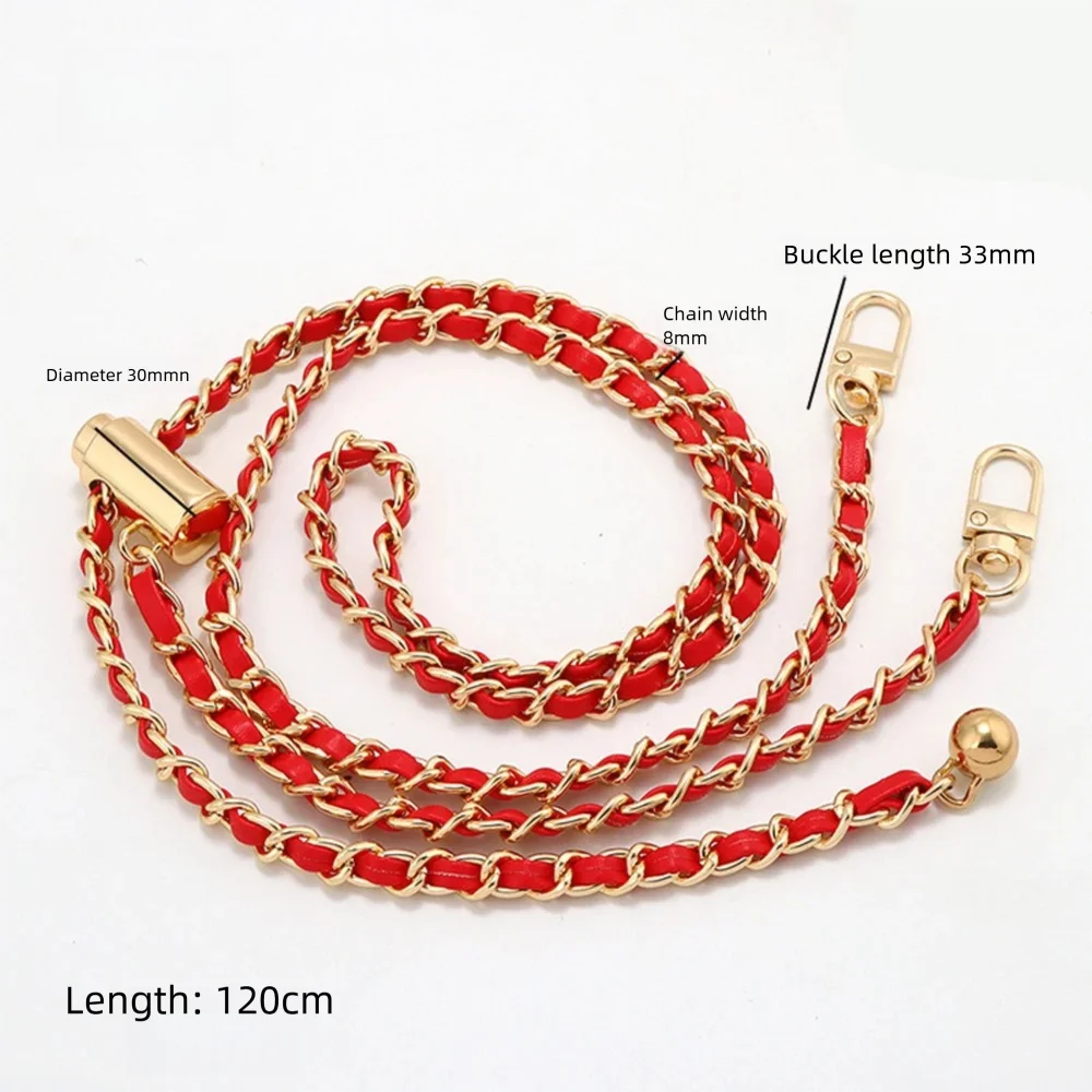 Suitable for Mahjong Bag Patent LeatherChain Accessories Shoulder Crossbody Shoulder Strap Modification Decorative Chain