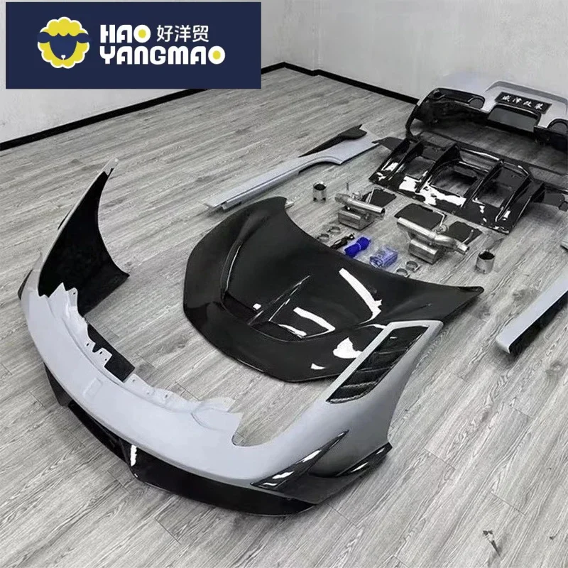 Applicable to Ferrari 458 was converted to a SP-style track version body kit.