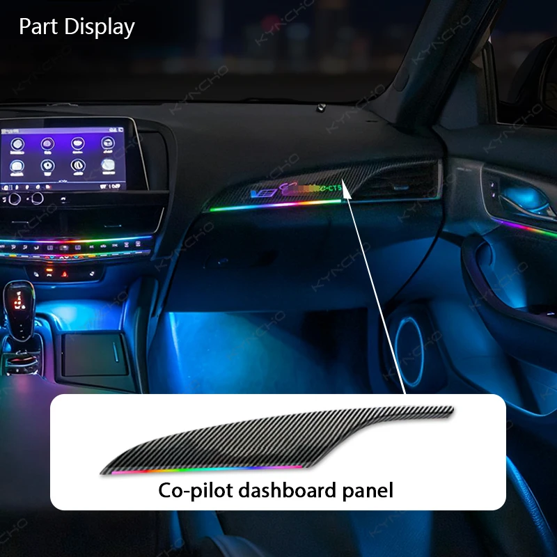For Cadillac CT5  Factory Exclusive Original 64 Color LED Symphony Car Ambient Light  Auto Interior Lighting Car Ambient Light