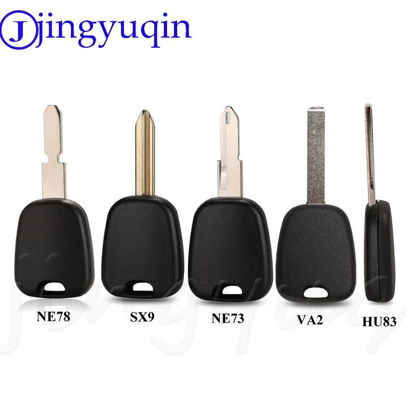 

jingyuqin 10pcs Transponder Car Key Shell Case Fob For Citroen C2 C3 C4 Fit Peugeot 106 107 307 207 306 406 VA2 HCA SX9 Ne73