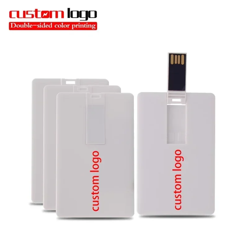 30pcs/lot Wholesale Super Slim Credit Card USB Flash Drive Pendrive 4GB 8GB 16GB 32GB 64GB Memory Stick Usb 2.0 for Special Gift