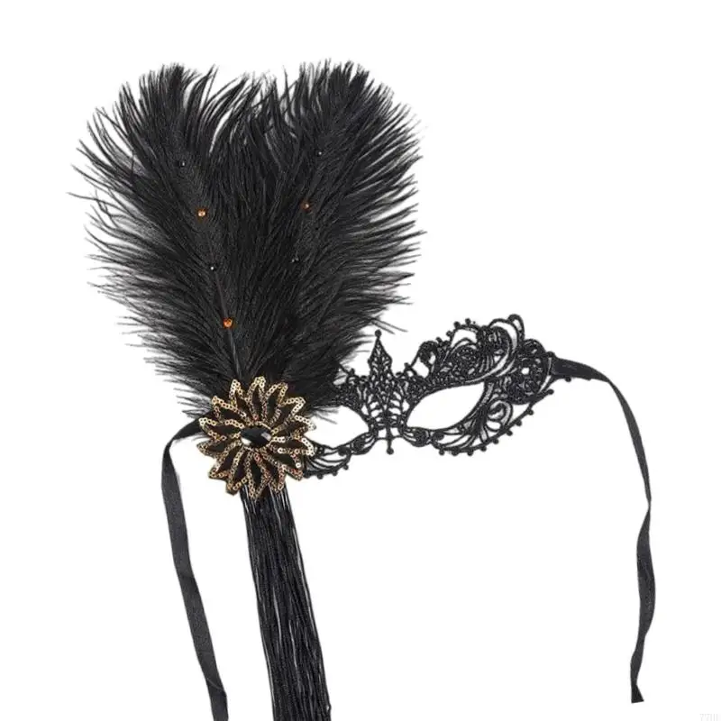 

77HE Lace Masquerades Mask Venetians Mask Rhinestones Half Face Mask Eye mask