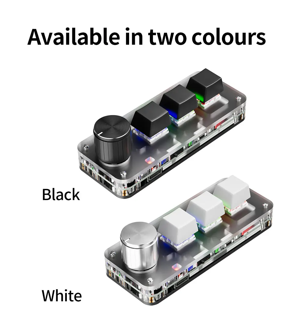 2,4G 3-Tasten Anpassen Bluetooth Tastatur Makro Knopf Kopieren Einfügen Verknüpfung Schlüssel E-sport Spiel Mini mechanische Hot Plug Mini Tastatur – Detail 10