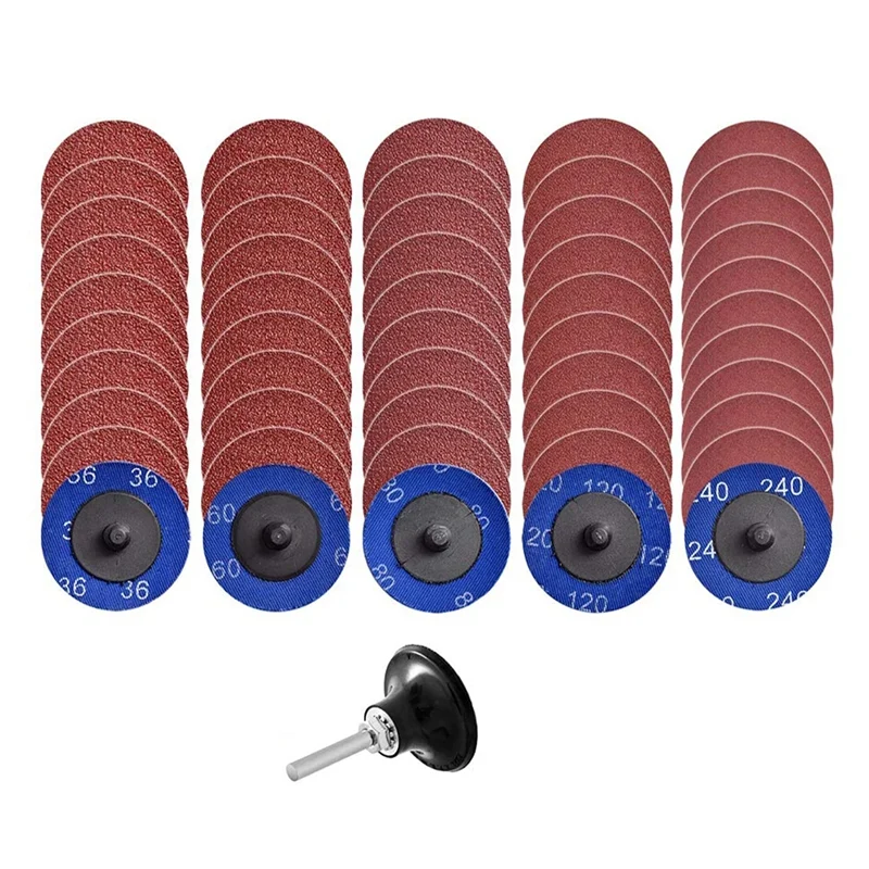 

50Pcs Sandpaper 36-240 Grit Grinding Wheel Set Quick Change Combination For Wood Furniture Finishing/Metal