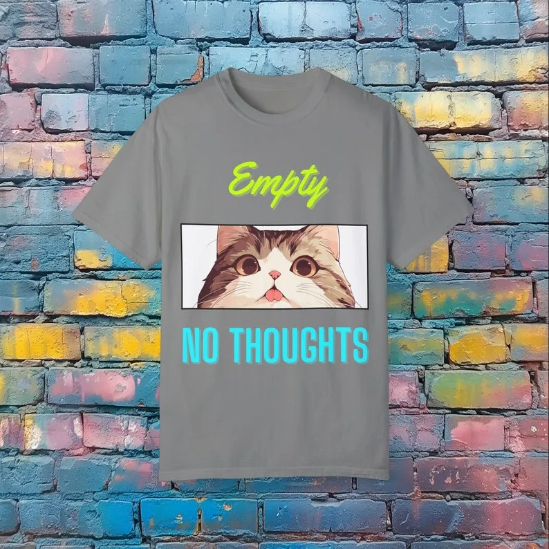 Empty Thoughts T-Shirt - Funny Cat Graphic Tee