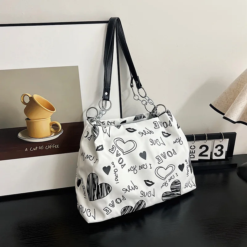 New Street Style Tote Bag - Trendy Print Shoulder Bag for Women - Large Capacity Fashion