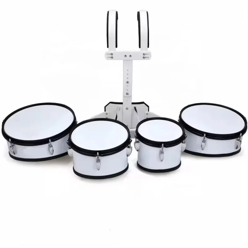 8+10+12+13 Inch Snare Drum Professional 4pcs Combined Travel Drum Set Kit With Sticks