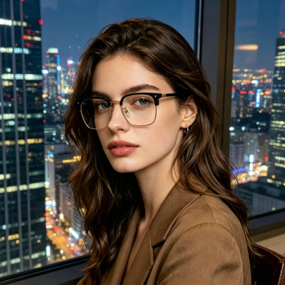 

New Classic Business Alloy Square Frame Neutral Fashiona Office Reading Optical Prescription Glasses Frame UV400 Myopia Reading