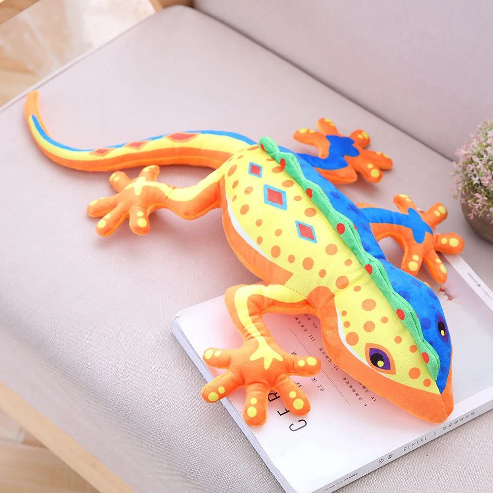 55CM Simulation Color Gecko Doll Toy Personal Snake Cute Crawling Multi-Color Spotted Animal Doll Child Birthday Christmas Gift