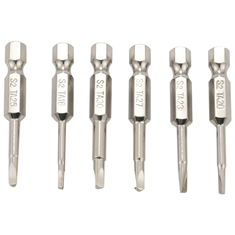 6Pcs S2 Steel Triangular Screw Bits Magnetic Screwdriver Bit Anti Slip Triangle Screw Head 1.8/2/2.3/2.5/2.7/3 Mm Dropshipping