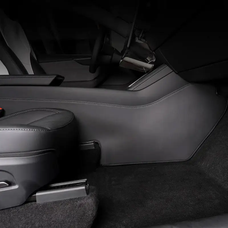 

PU Leather w/ foam Car Interior Gear Shift Panel Side Anti-Kick Pad For Tesla Model 3 Y Highland Juniper 2025 Inner Accessories