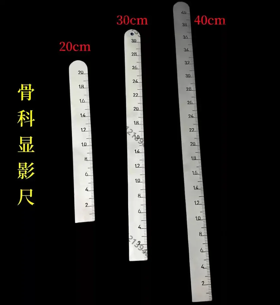 Developing Ruler Stainless Steel X-Ray Fluoroscopic Measuring Scale Orthopedic Intraoperative Bone Size Measurement Instrument