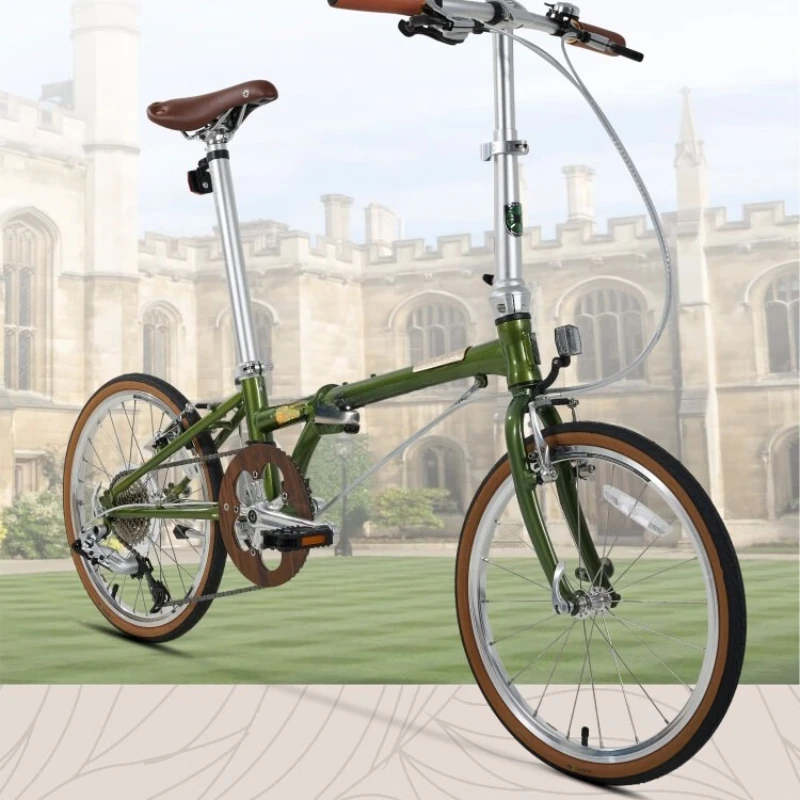 D10 Folding Bike 20 Inch 10 Speed Adult Retro Recreational Sports