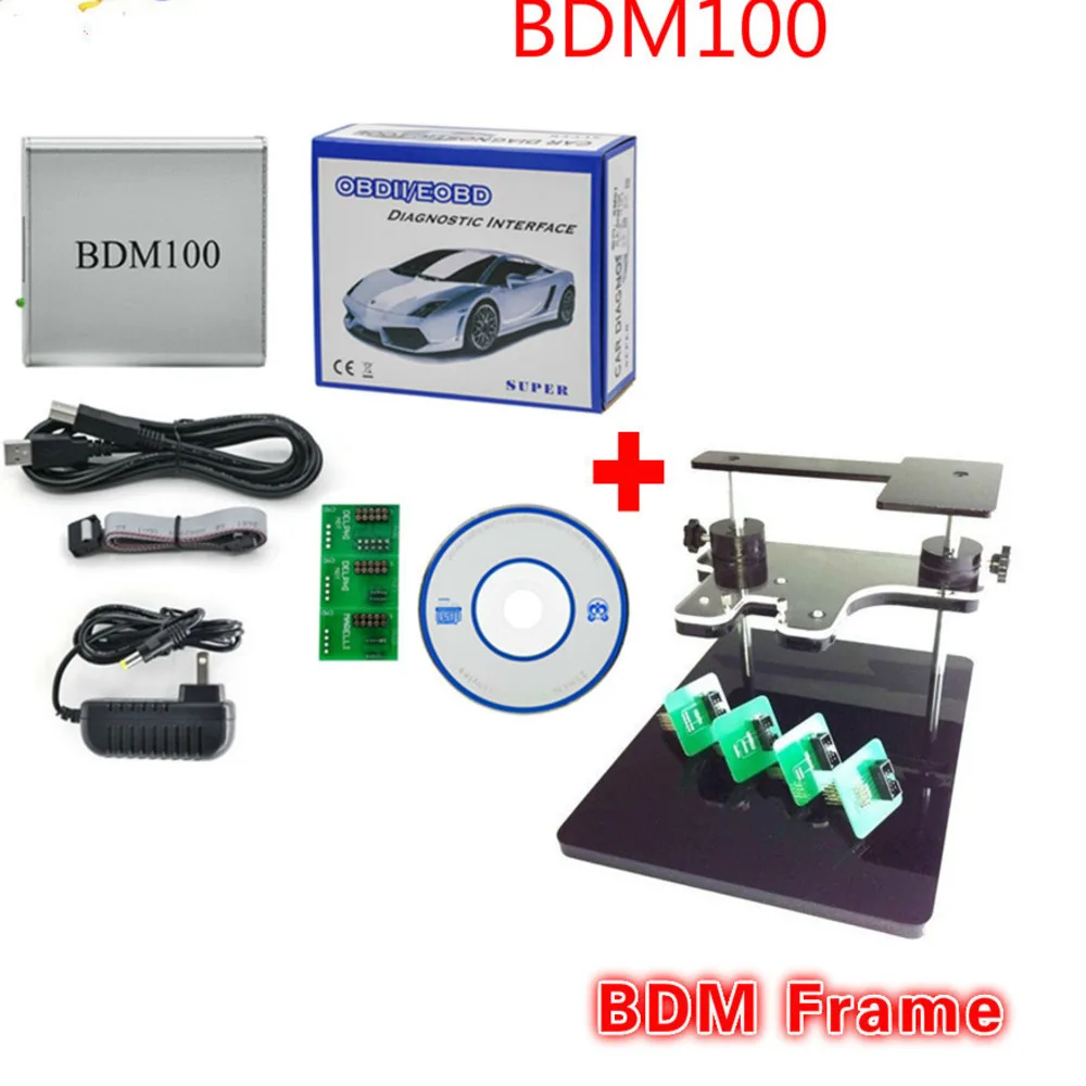 

New BDM 100 ECU BDM 1255 Programmer BDM100 CDM1255 + BDM FRAME With Adapters Set Fit For BDM100 Programmer/ CMD, Bdm Frame