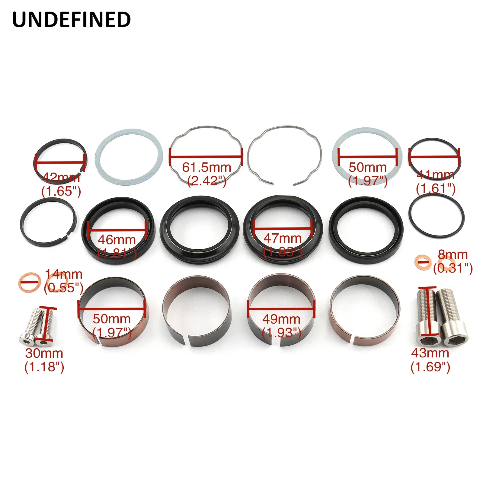 Motorcycle 49mm Front End Fork Leg Rebuild Seals Boots Kit for Harley 06-17 Dyna Fat Street Bob Low Rider Super Glide FXD FXDB