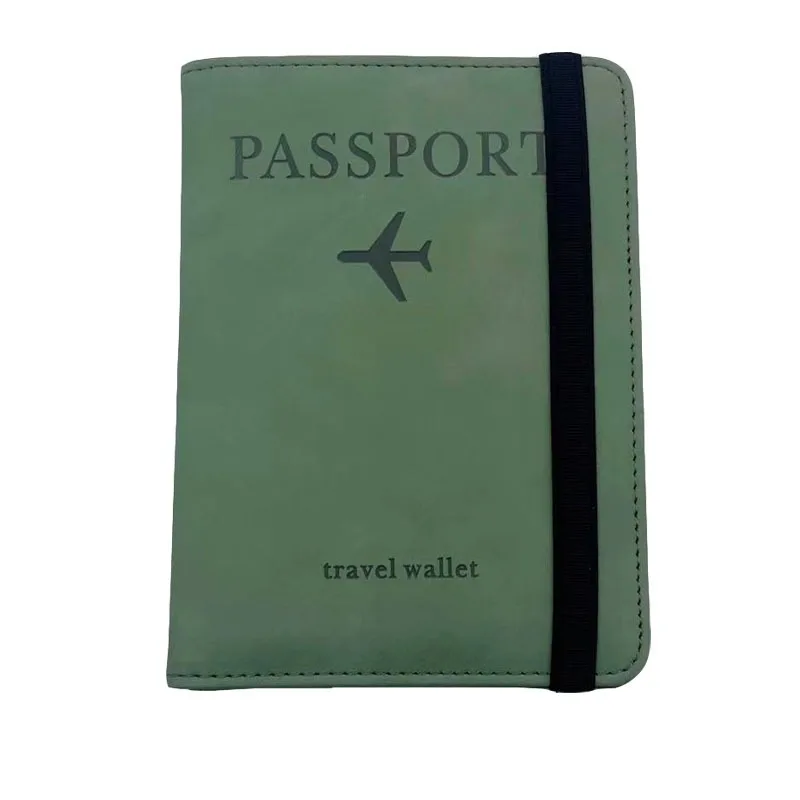 Couvertures de passeport d'affaires vintage RFID pour hommes et femmes, porte-carte d'identité multifonction, étui portefeuille en cuir PU, accessoires de voyage