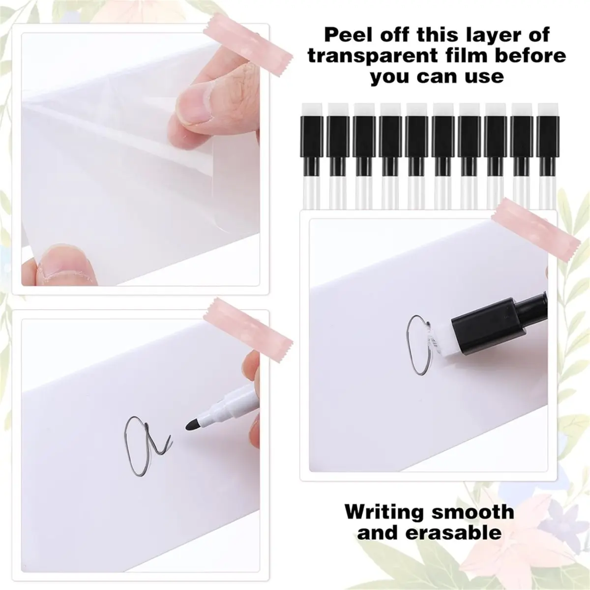 A75K 20 Pcs Dry Erase Name Tent Cards,Reusable White Desk Name Plates, Size 8.66 X 2.76 X 2.09 Inches,for MeetingTable