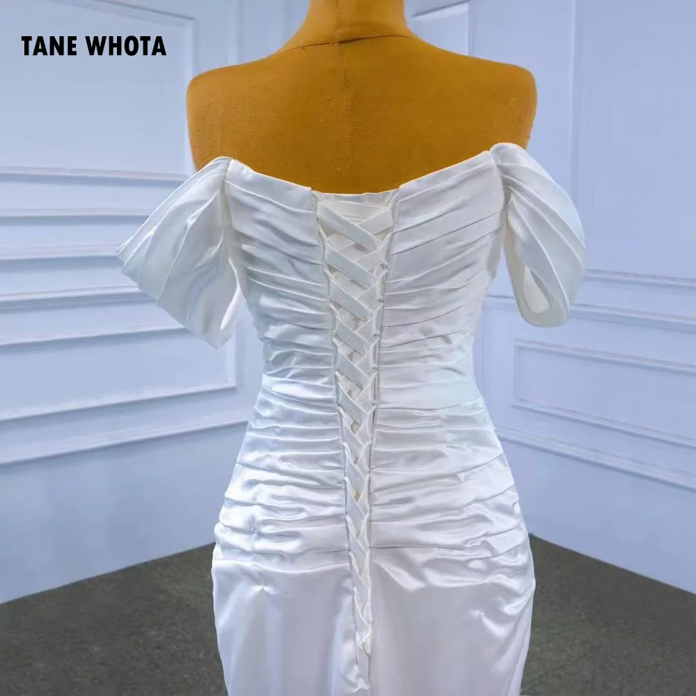 Vestidos De Novia 2025 Милое сексуальное свадебное платье с открытыми плечами и рюшами на спине, свадебное платье русалки по индивидуальному заказу