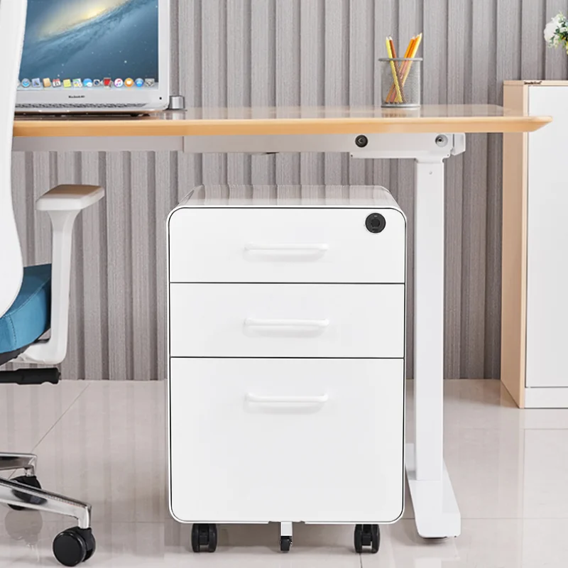 Kabinet File logam dapat dikunci, pengatur dokumen kecil meja kantor, kabinet arsip dengan laci Organizer meja penyimpanan furnitur