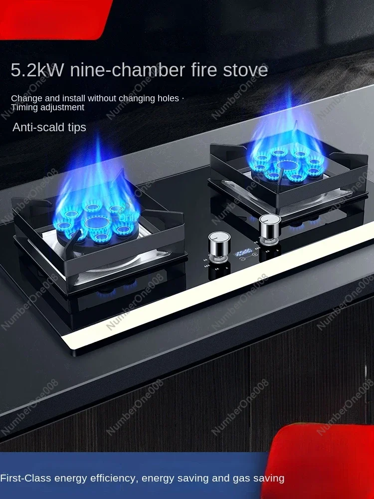 Chigo Gas Stove Double Burner Built-in Natural Gas LPG Stove with Household Embedded Design